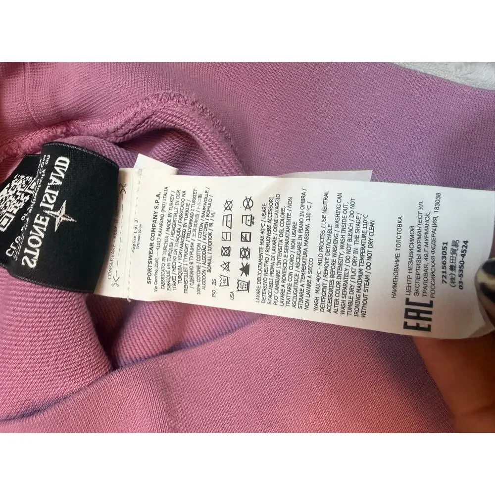 Stone Island Mens Medium Pullover Sweatshirt Lavender Purple Compass Badge BTS